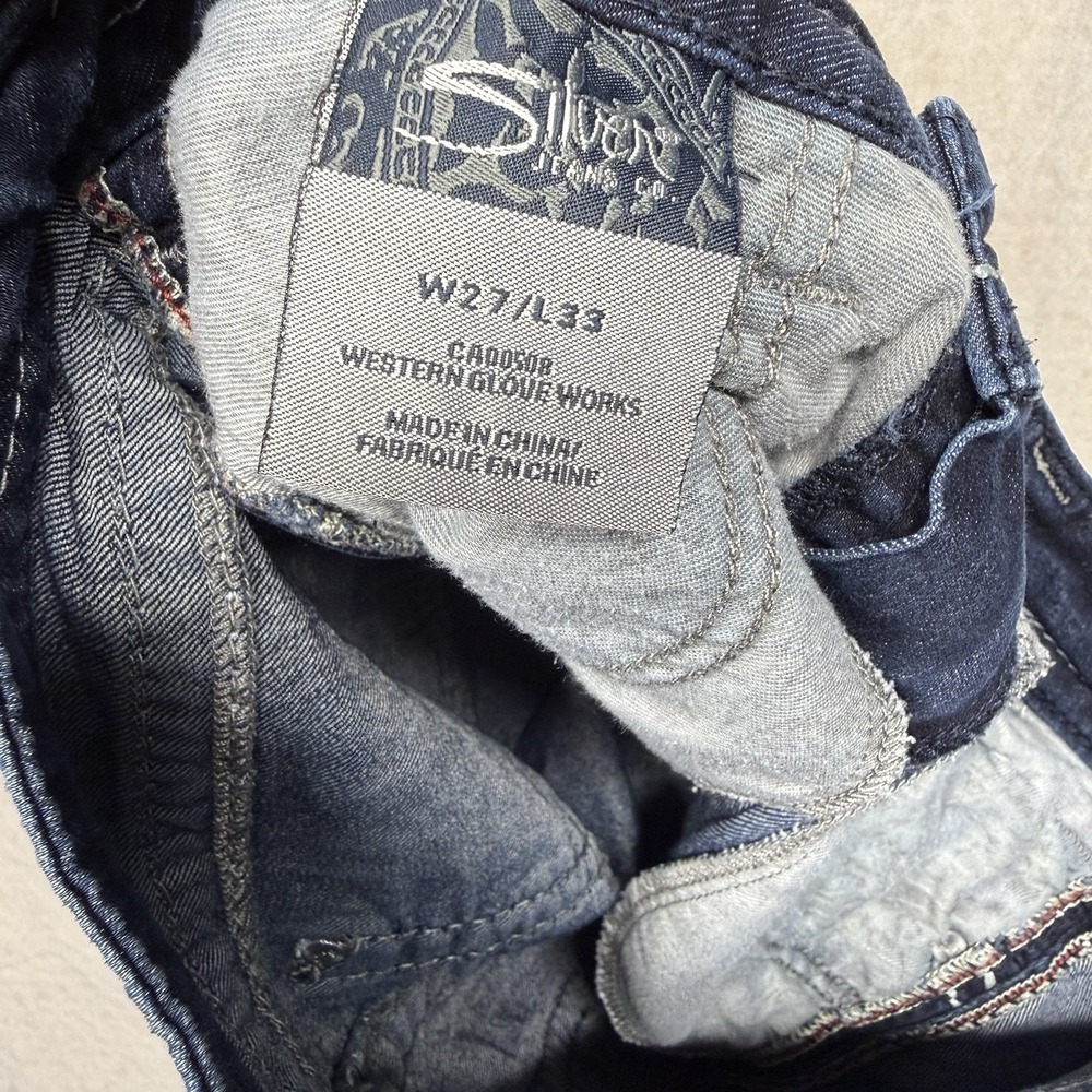 Silver Jeans Co Suki Super Skinny Dark Wash Denim‎ Jeans W27 L33 L9121SSR467 - Picture 15 of 16